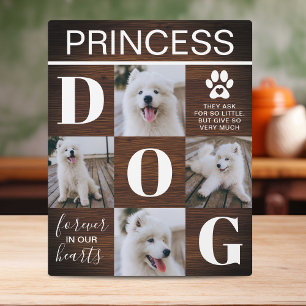 Plaque Photo Photo Mémorial de Chien en Bois Rustique