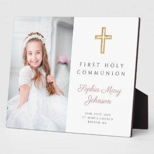 Plaque Photo Photo moderne de la fille de la première communion