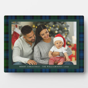 Plaque Photo Photo moderne Plaid Photo de Noël Tartan