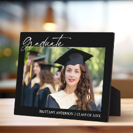 Plaque Photo Photo Moderne Stylish Calligraphie Encre Graduatio