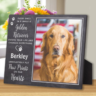 Plaque Photo Photo personnalisé chien golden retriever mémorial