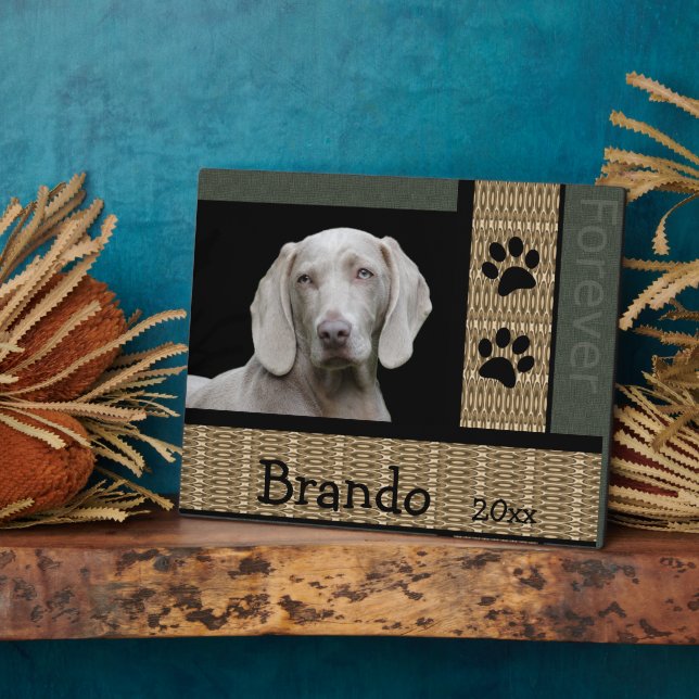 Plaque Photo Photo personnalisé de chien (Côté)