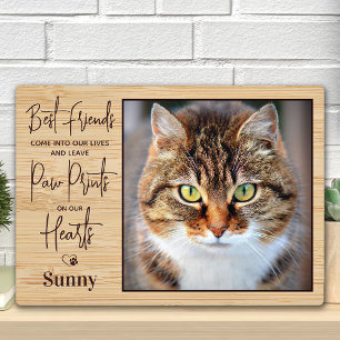 Plaque Photo Photo Personnalisée Cat Pet Memorial Personnalisé 
