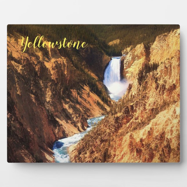 Plaque Photo Photo Plaque-Yellowstone Falls (Devant)