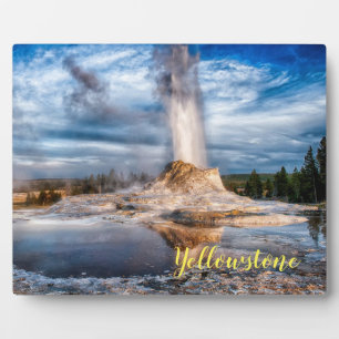Plaque Photo Photo Plaque-Yellowstone Geyser