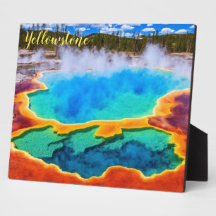 Plaque Photo Photo Plaque-Yellowstone Thermal Pot
