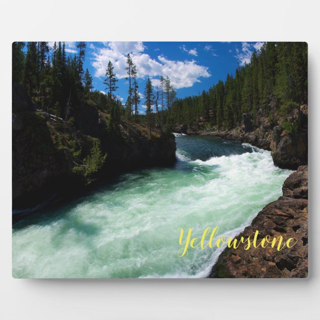 Plaque Photo Photo Rivière Plaque-Yellowstone (Devant)