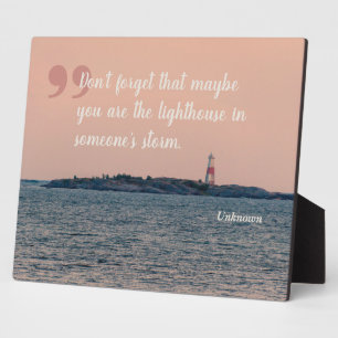 Plaque Photo Photo Seascape Avec Citation De Phare Inspirationn