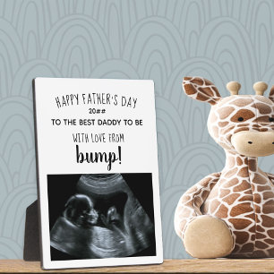Plaque Photo Photo Ultrasound Black and White Best Daddy to Be