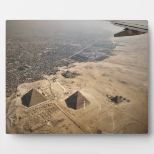 Plaque Photo photographie aérienne des pyramides d'Egypte