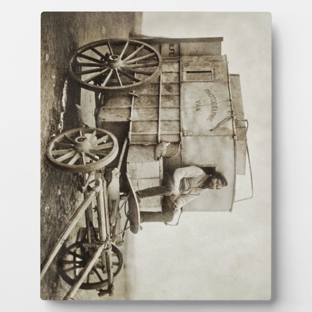 Plaque Photo Photographie Wagon de Roger Fenton Photo Réalisme (Devant)