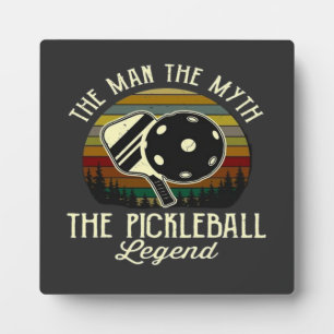 Plaque Photo Pickleball- L'Homme, Le Mythe, La Légende