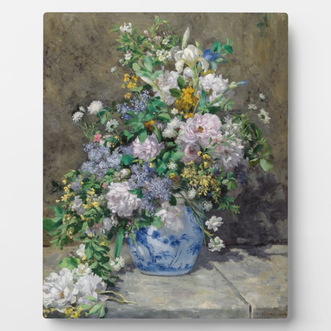 Plaque Photo Pierre-Auguste Renoir - Bouquet de printemps (Devant)