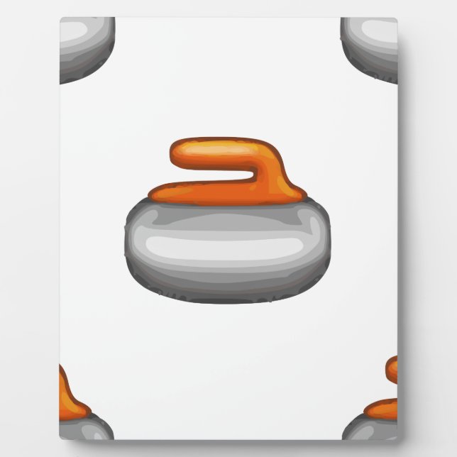 Plaque Photo Pierre de curling Emoji (Devant)