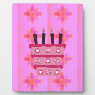 Plaque Photo Pink Bird Cake Art Imprimer