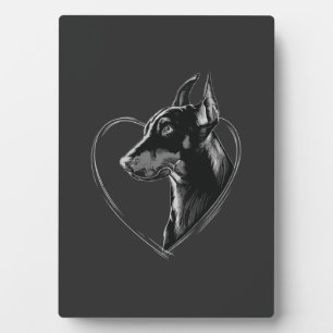 Plaque Photo Pinscher Dobermann