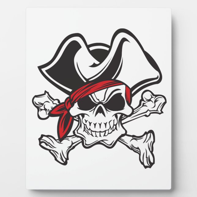 Plaque Photo pirate des os de croix de Skulland (Devant)