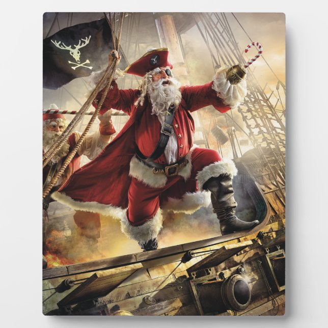 Plaque Photo Pirate Père Noël (Devant)