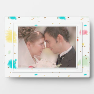 Plaque Photo PixDezines Cupcake Sprinkles/Faux Gold