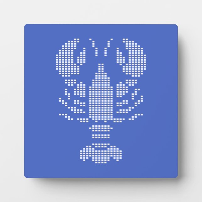 Plaque Photo Pixel Lobster Emblem Mosaic (Devant)