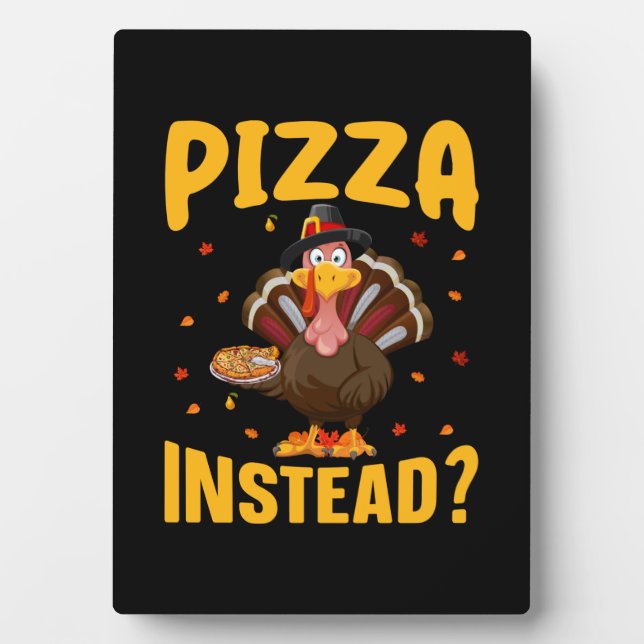 Plaque Photo Pizza Thanksgiving (Devant)