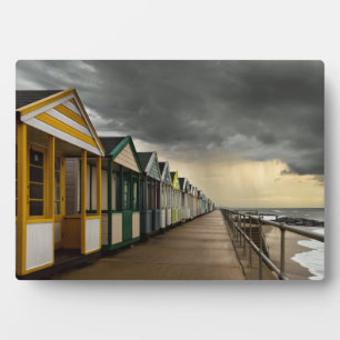 Plaque Photo Plages Dans Une Tempête D'Été Southwold