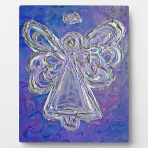 Plaque Photo Plaque-cadeau Guardian Purple Angel Peinture Art