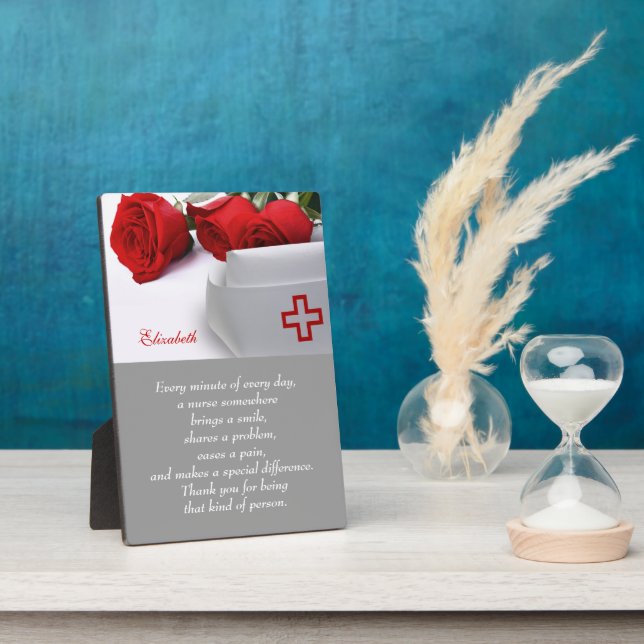 Plaque Photo Plaque-cadeau personnalisée aux infirmières (Côté)