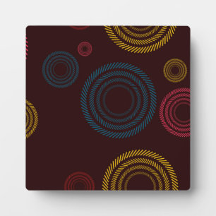 Plaque Photo Playful, coloré, tendance, cercles rayés cool