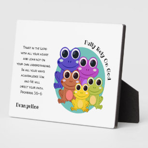 Plaque Photo Pleinement confiance en Dieu FROG Confiance dans l
