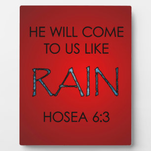 Plaque Photo Pluie
