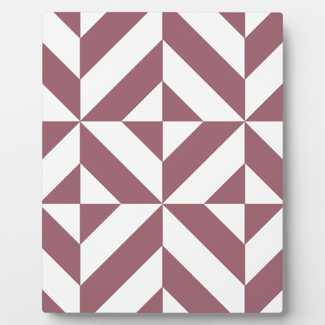 Plaque Photo Plum Geometric Deco Cube Pattern (Devant)