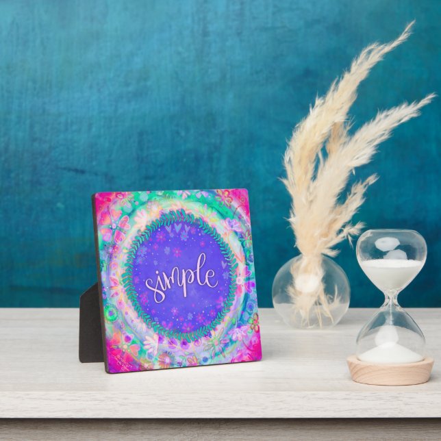 Plaque Photo Plutôt Simple Floral Whimsical Inspirationnel (Insitu)