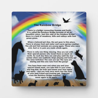 Plaque Photo Poème commémoratif de Rainbow Bridge