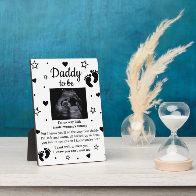 Plaque Photo Poème de choc cardiaque Attentionnant Papa Ultraso (Côté)