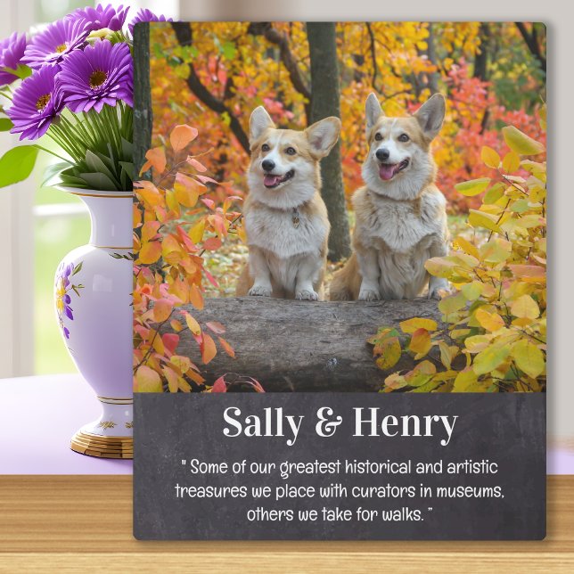 Plaque Photo Poème personnalisé pour l'amoureux des chiens Phot (Créateur téléchargé)