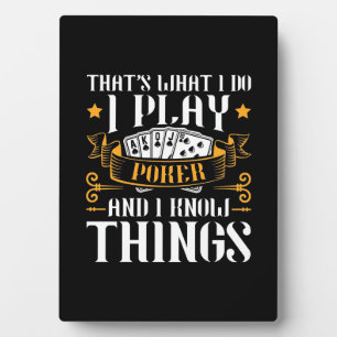 Plaque Photo Poker C'Est Ce Que Je Joue