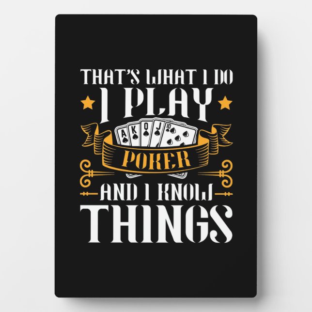 Plaque Photo Poker C'Est Ce Que Je Joue (Devant)