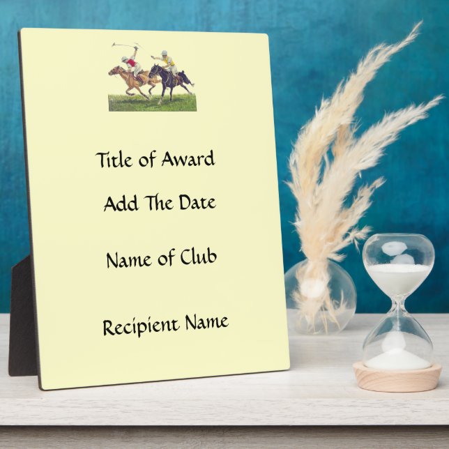 Plaque Photo Polo Ponies (Côté)