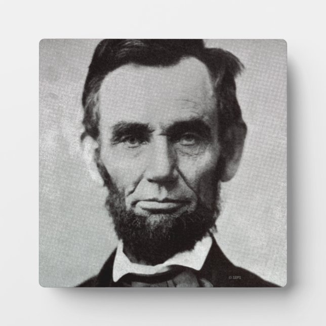 Plaque Photo Portrait d'Abe Lincoln 2 (Devant)
