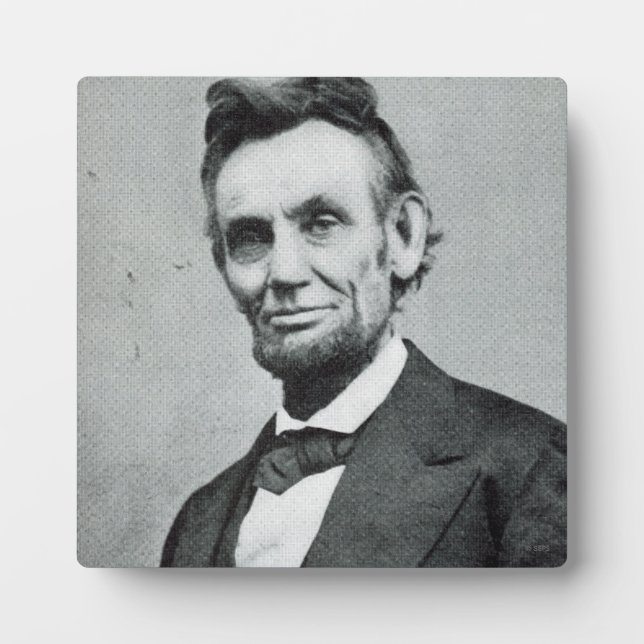Plaque Photo Portrait de Abe Lincoln 1 (Devant)