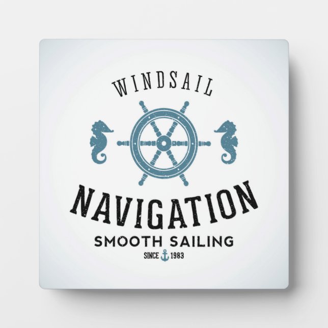 Plaque Photo Poster de navigation de voile (Devant)