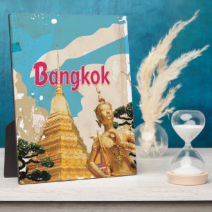 Plaque Photo Poster Vintage voyage de Bangkok