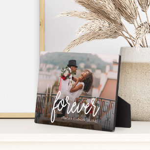 Plaque Photo Pour toujours   Photo de mariage ou d'anniversaire