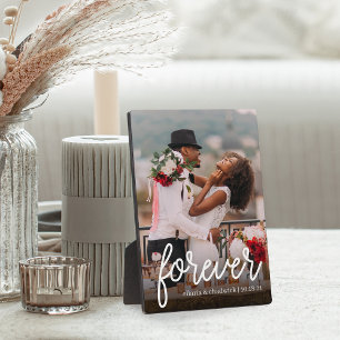 Plaque Photo Pour toujours   Photo de mariage ou d'anniversaire