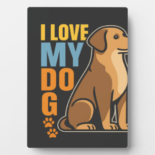 Plaque Photo Pourquoi j'aime mon chien � Célébration de design