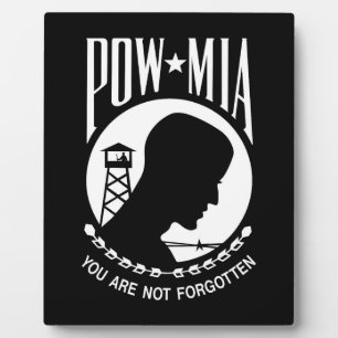 Plaque Photo POW MIA Héros militaires américains Prisonniers de