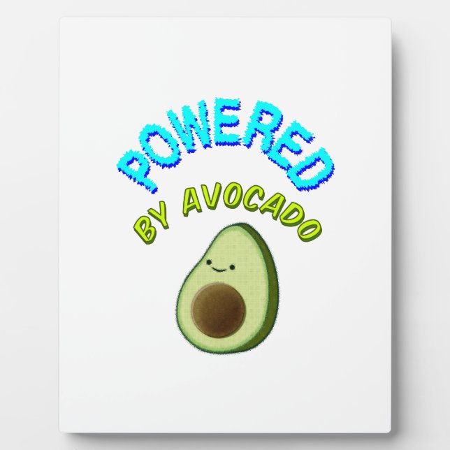 Plaque Photo Powered by Avocado (Devant)