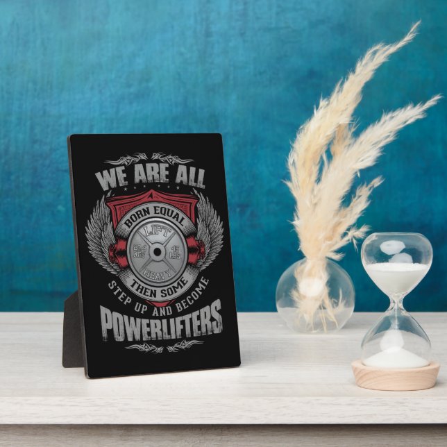 Plaque Photo Powerlifting - STEP UP Barbell Plate - Gym (Côté)