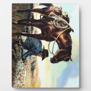 Plaque Photo Praying Cowboy